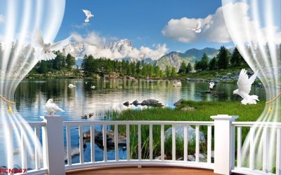 File tranh File tranh phong cảnh thiên nhiên PCN467 (file gốc) chuẩn màu in