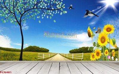 File gốc File tranh phong cảnh thiên nhiên PCN481 (vector) cho in ấn