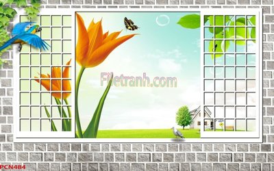 File gốc File tranh phong cảnh thiên nhiên PCN484 (in mica) làm bảng hiệu