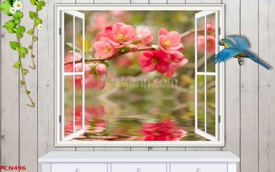 File PSD File tranh phong cảnh thiên nhiên PCN496 (nguyên bản) cho thiết kế