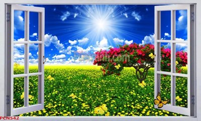 File gốc in ấn File tranh phong cảnh thiên nhiên PCN542 độ phân giải cao