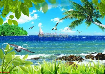 File gốc File tranh phong cảnh thiên nhiên PCN559 (chuẩn màu) cho in offset