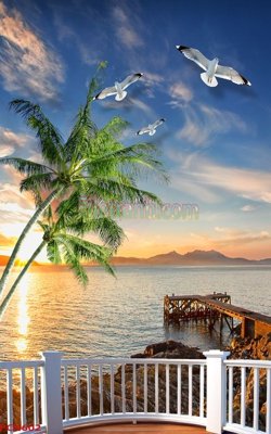 File tranh File tranh phong cảnh thiên nhiên PCN602 (gốc) in trên kính