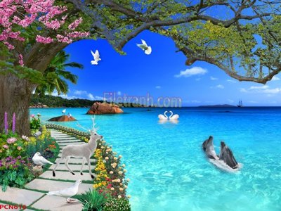 File ảnh File tranh phong cảnh thiên nhiên PCN616 (gốc) in standee