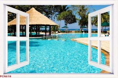 File gốc File tranh phong cảnh thiên nhiên PCN618 (in lụa) hoa văn cổ điển