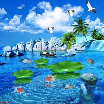 File in trần File tranh phong cảnh thiên nhiên PCN760 (file gốc) xuyên sáng