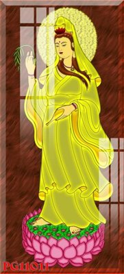 File tranh gốc in trần nhà File tranh phật giáo PG11011 3D