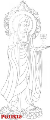 File ảnh File tranh phật giáo PG11216 (gốc) in decal dán tường