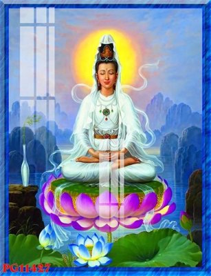 File in mica File tranh phật giáo PG11427 (bản gốc) làm vách ngăn