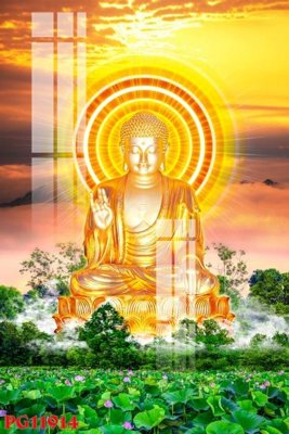 File gốc File tranh phật giáo PG11914 (in tráng gương) hiện đại