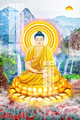 File in mica File tranh phật giáo PG12004 (bản gốc) làm vách ngăn