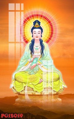 Download file gốc File tranh phật giáo PG12019 (in lụa) hoa lá