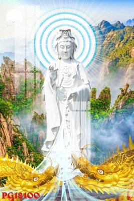 File gốc File tranh phật giáo PG12100 (in lụa) trang trí tường