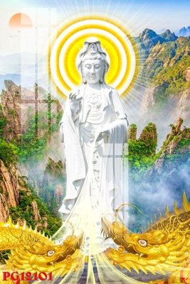 File in mica File tranh phật giáo PG12101 (bản gốc) siêu trong