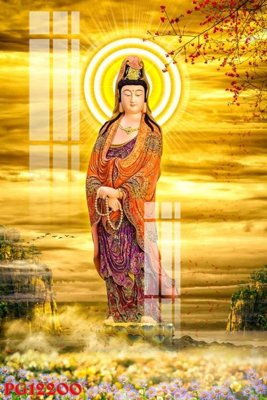 File tranh File tranh phật giáo PG12200 (bản gốc) in lụa 3D