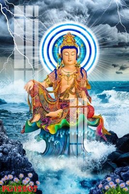 File tranh in tráng gương File tranh phật giáo PG12207 (siêu nét)