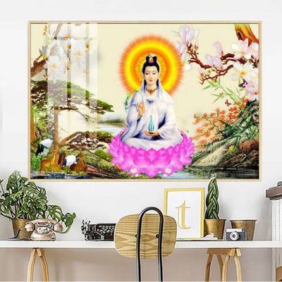 File in trần File tranh phật giáo PG13547 (bản gốc) mây trời