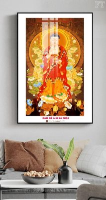 File tranh gốc in trần nhà File tranh phật PG1560 3D