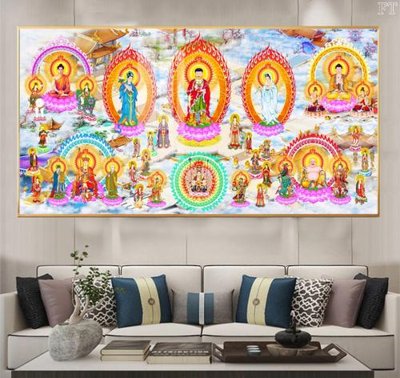 File gốc File tranh phật PG1780 (in lụa) họa tiết 3D