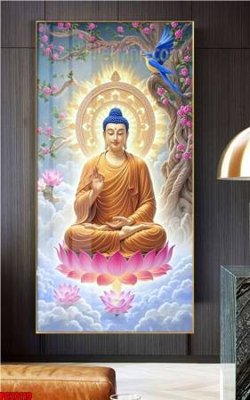 File gốc File tranh phật giáo 5D PG20119 (chủ đề hiện đại) trang trí