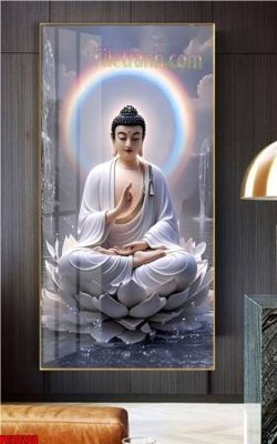 File gốc File tranh phật giáo 5D PG20208 (in 3D) cho trang trí