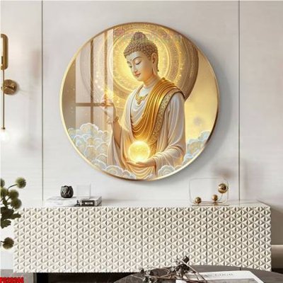 File in mica File tranh tròn phật giáo 5D PG20244 (bản gốc) sắc sảo