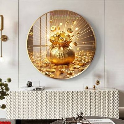 File tranh File tranh tròn phật giáo 5D PG20265 (gốc) in trên kính