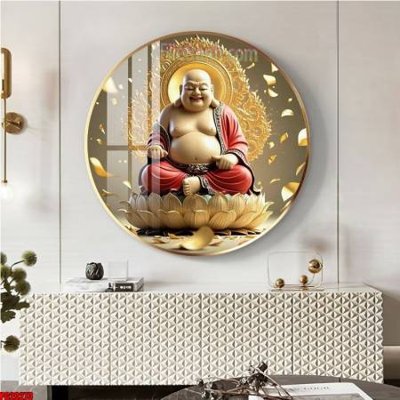 File tranh gốc in trần nhà File tranh tròn phật giáo 5D PG20273 3D