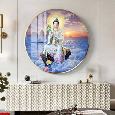 File gốc File tranh tròn phật giáo 5D PG20320 (ảnh chi tiết) để in trần