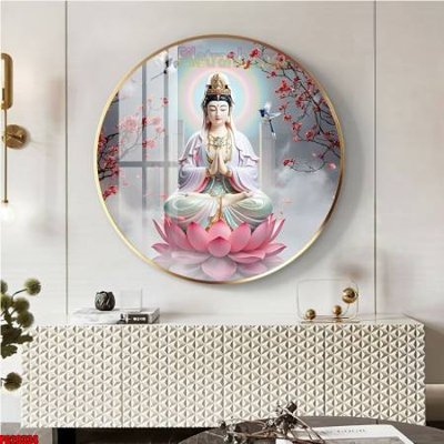 File tranh File tranh tròn phật giáo 5D PG20334 (file gốc) chủ đề phong thủy