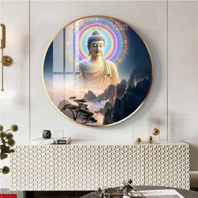 Tải file File tranh tròn phật giáo 5D PG20426 (gốc) in tranh tráng gương