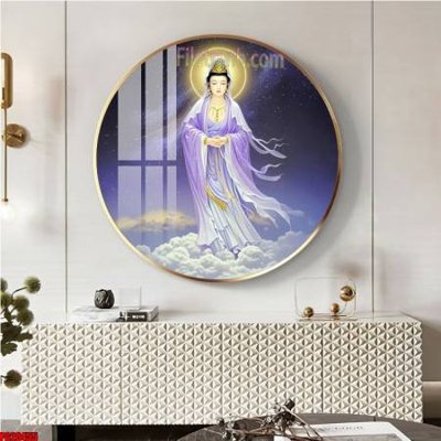 File in trần File tranh tròn phật giáo 5D PG20455 (file gốc) xuyên sáng