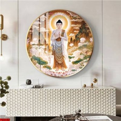 File gốc File tranh tròn phật giáo 5D PG20457 (in lụa) chi tiết cao