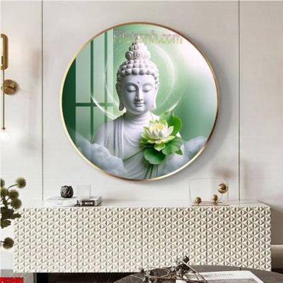 File tranh quảng cáo File tranh tròn phật giáo 5D PG20461 (file gốc) chuyên nghiệp
