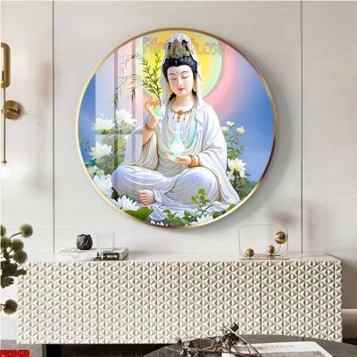 File tranh File tranh tròn phật giáo 5D PG20470 (gốc) phong cách tối giản