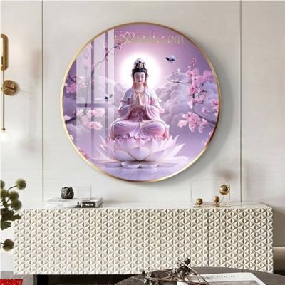 File tranh File tranh tròn phật giáo 5D PG20477 (gốc) in backlit film