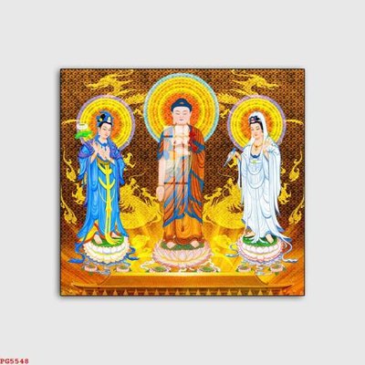 File gốc File tranh phật PG5548 (in lụa) họa tiết 3D