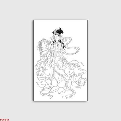 File in trần File tranh phật PG5866 (bản gốc) bầu trời