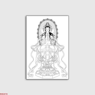 File tranh File tranh phật PG5870 (file gốc) chủ đề phong thủy