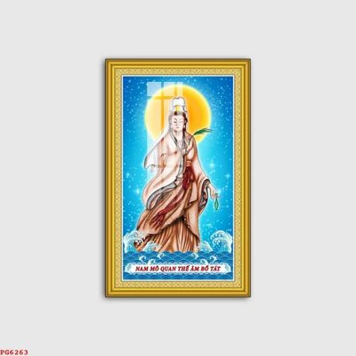File gốc File tranh phật PG6263 (in lụa) họa tiết 3D
