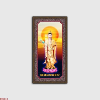 File gốc File tranh phật PG6632 (in lụa) họa tiết 3D