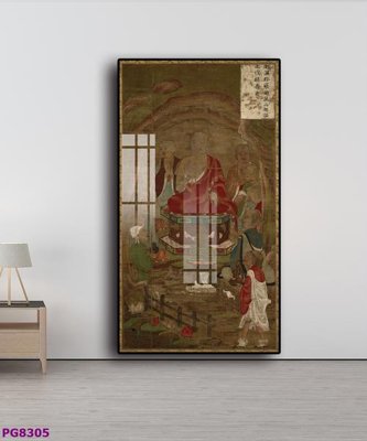 File tranh gốc in trần nhà File tranh phật cổ PG8305 3D