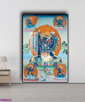 Chi tiết file tranh tráng gương File tranh phật cổ PG8317 (ảnh gốc)