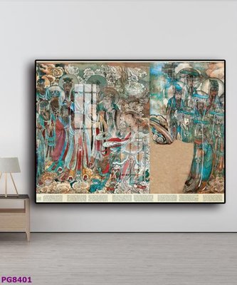 File tranh in tráng gương File tranh phật cổ PG8401 (siêu nét)