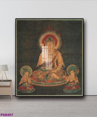 File in lụa File tranh phật cổ PG8497 (phong cảnh) File tranh phật cổ PG8497