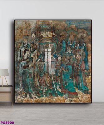 File in trần File tranh phật cổ PG8900 (bản gốc) mây trời