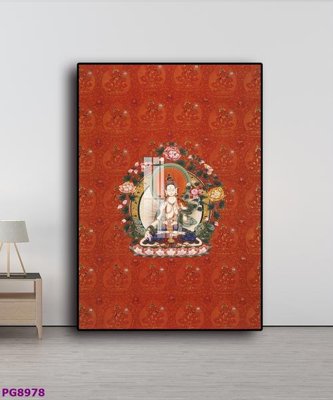 File gốc File tranh phật cổ PG8978 (in lụa) tranh mã đáo