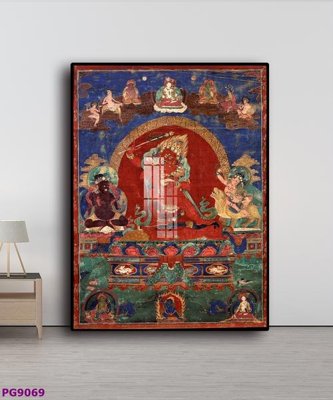 File tranh PSD File tranh phật cổ PG9069 chất lượng cao