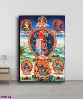 Download file File tranh phật cổ PG9124 (gốc) in mica đèn LED