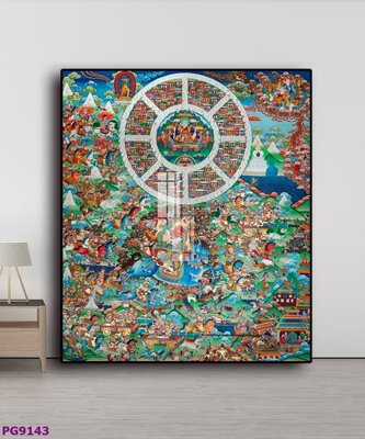 Download file gốc File tranh phật cổ PG9143 (in mica) 3D